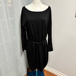 Pretty Garden Chic Black Long Sleeve Dress